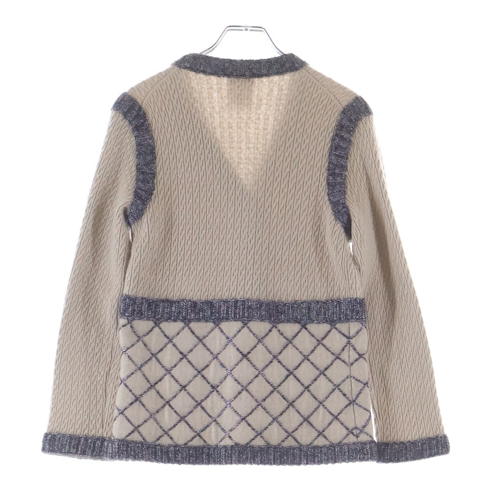 CHANEL(シャネル) カメリアボタン ニットカーディガン ベージュ レディース P52797K06822