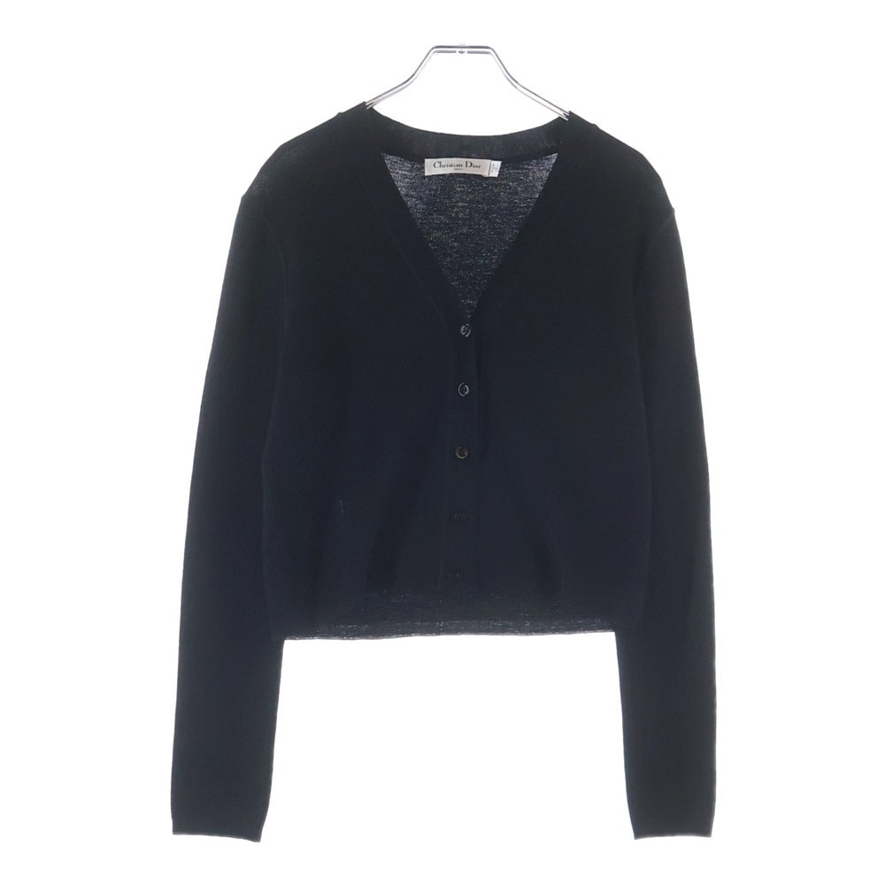 Christian Dior(クリスチャンディオール) 25AW カシミヤ Vネック ニットカーディガン ブラック レディース 214G50AM125