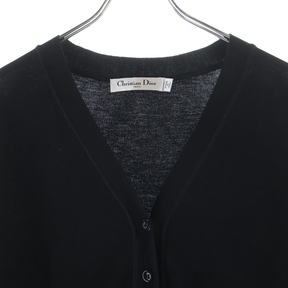 Christian Dior(クリスチャンディオール) 25AW カシミヤ Vネック ニットカーディガン ブラック レディース 214G50AM125