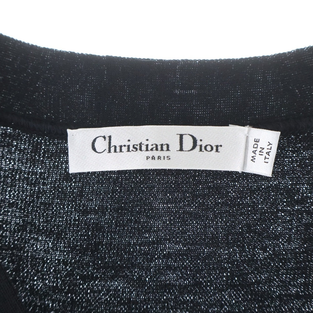 Christian Dior(クリスチャンディオール) 25AW カシミヤ Vネック ニットカーディガン ブラック レディース 214G50AM125