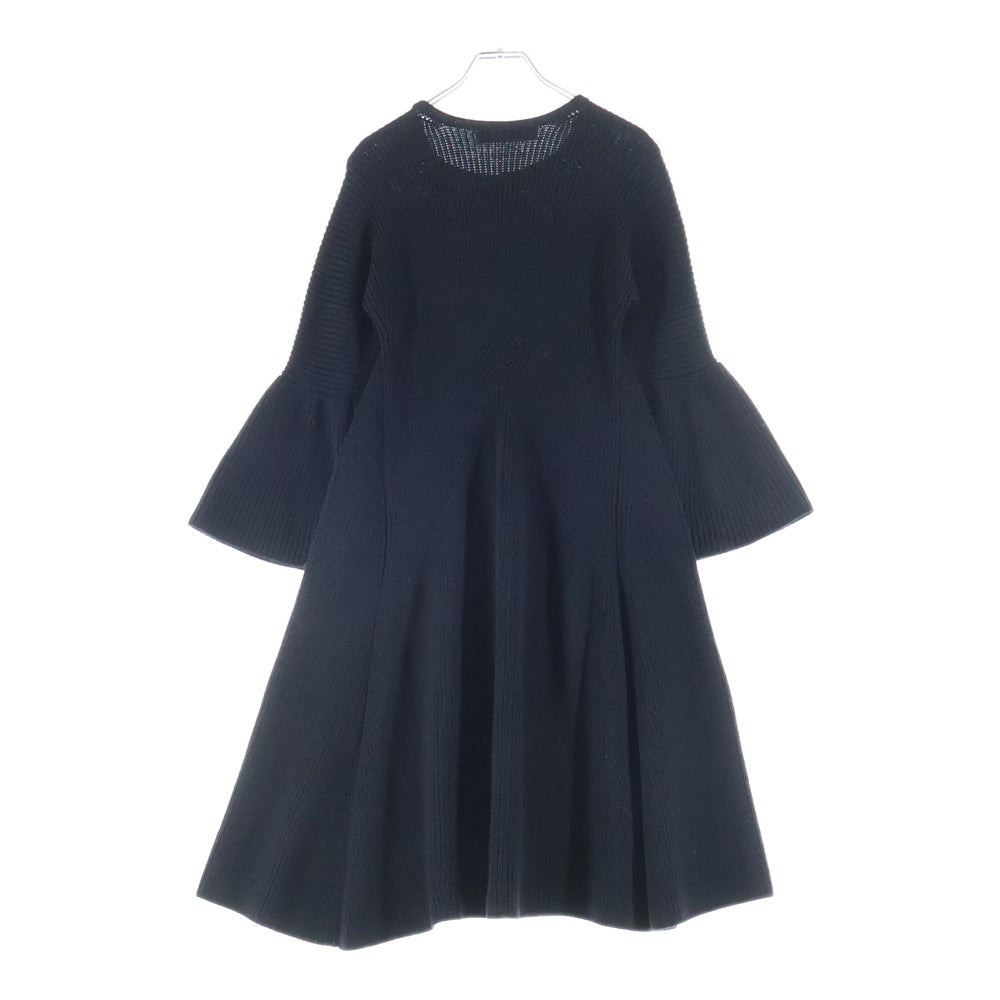 Christian Dior(クリスチャンディオール) クルーネック ニットワンピース ブラック レディース 6H24658AM558