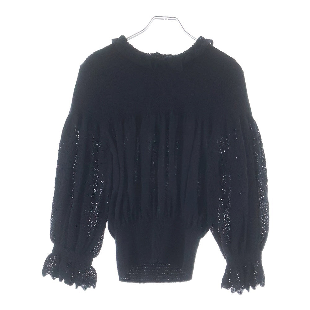 CHANEL(シャネル) ココマークボタン フリル ブラウス ブラック レディース P64322K60226