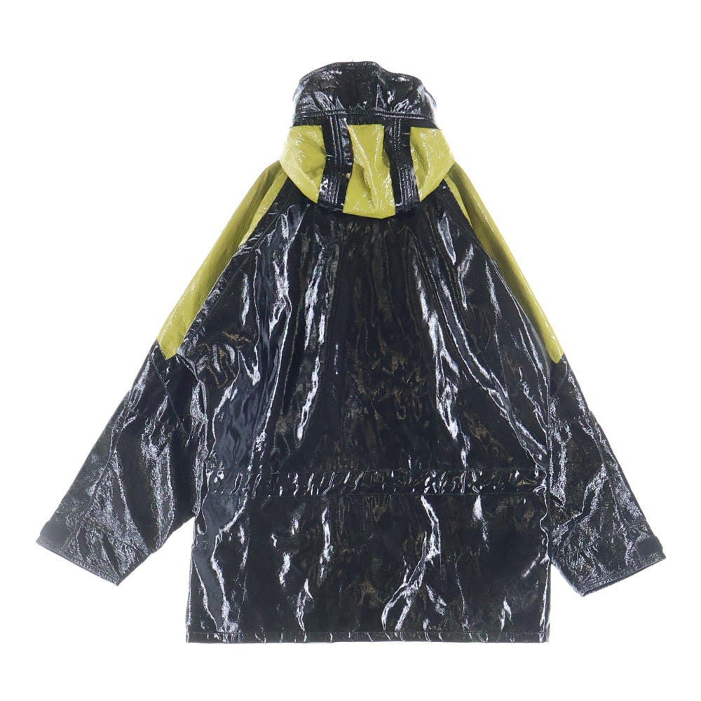 Maison Margiela(メゾンマルジェラ) エナメル マウンテンパーカー フーデッドジャケット ブラック/イエロー S50AM0362S49622