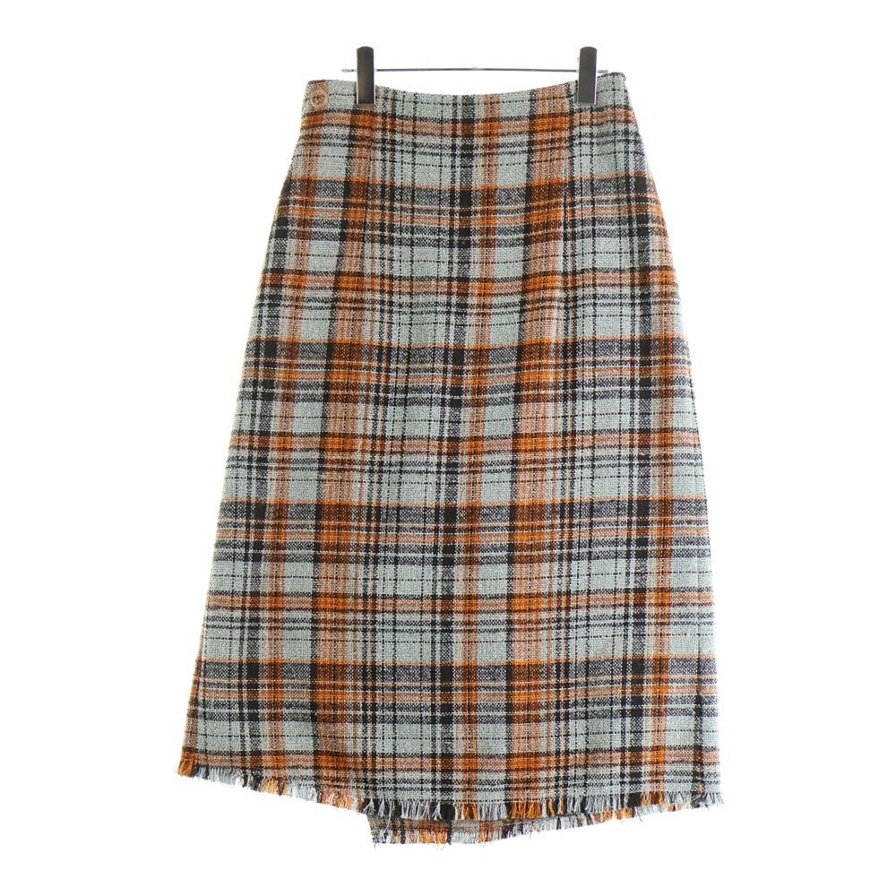 Acne Studios(アクネ ストゥディオズ) チェック総柄 ロングスカート オレンジ FN-WN-SKIR000002 レディース