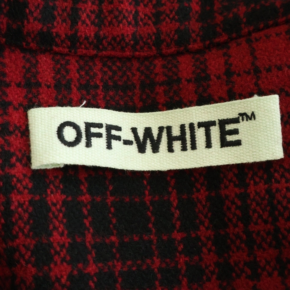 OFF-WHITE(オフホワイト) 16AW チェック総柄 フランネル 長袖シャツ レッド