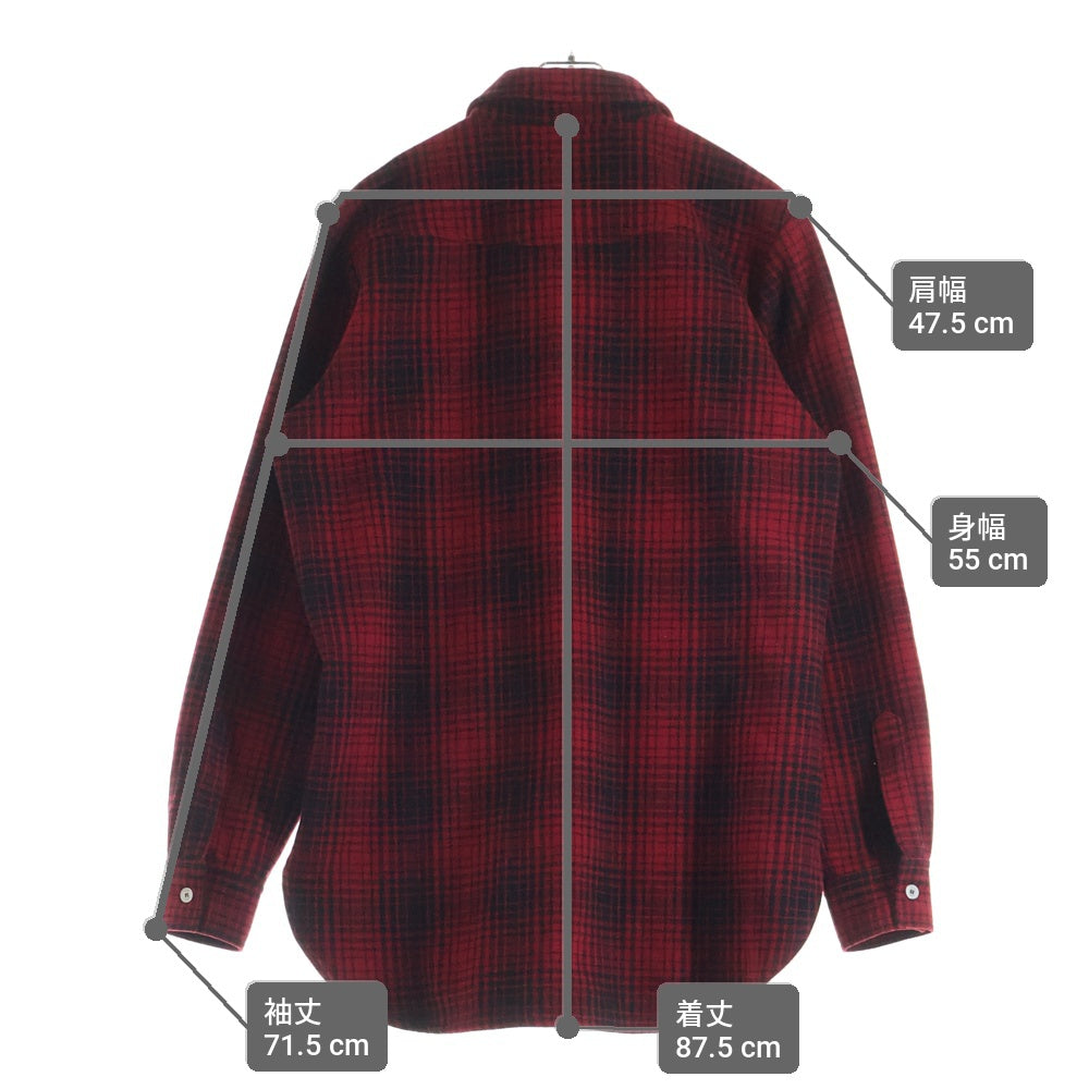 OFF-WHITE(オフホワイト) 16AW チェック総柄 フランネル 長袖シャツ レッド