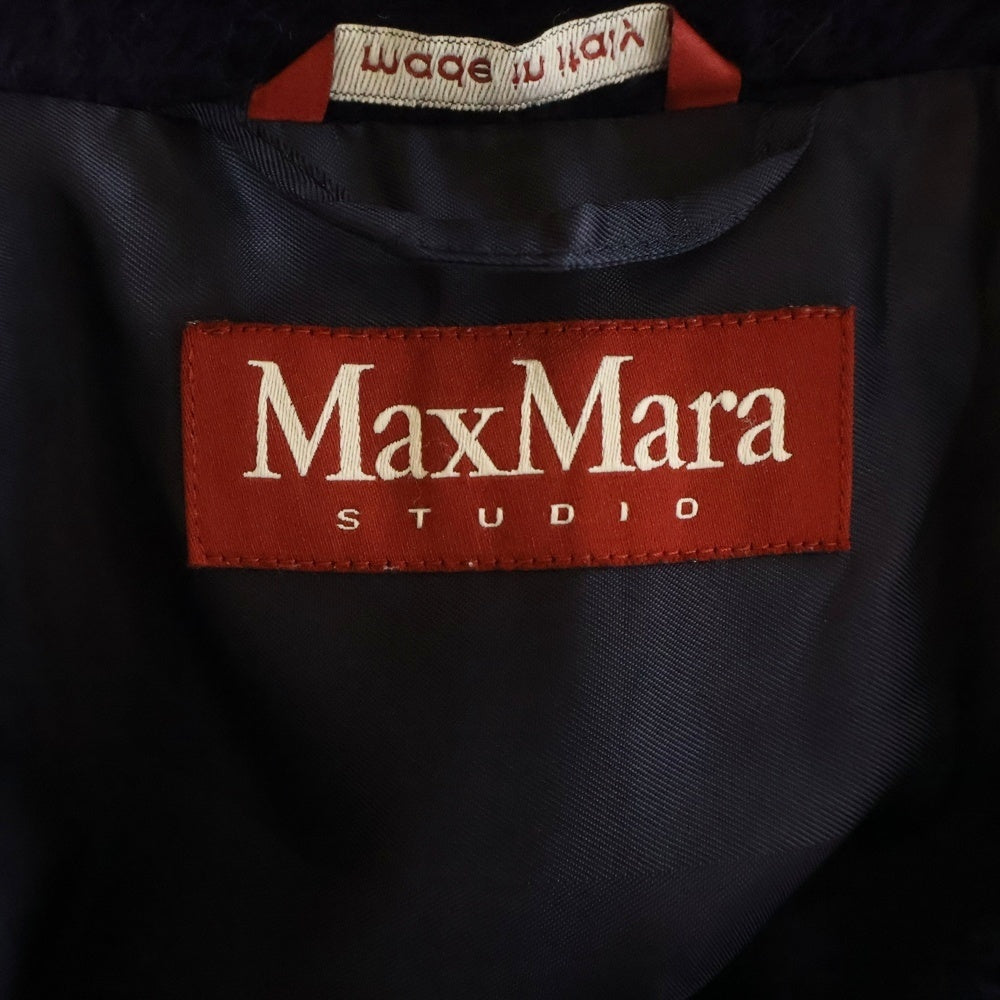 Max Mara(マックスマーラ) アルパカ ウール シャギーコート ネイビー 60862163 レディース