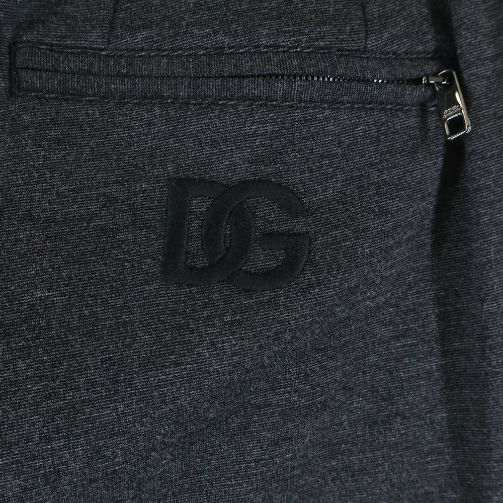 DOLCE & GABBANA(ドルチェアンドガッバーナ) DGロゴ刺繍 スウェット トラックパンツ グレー レディース