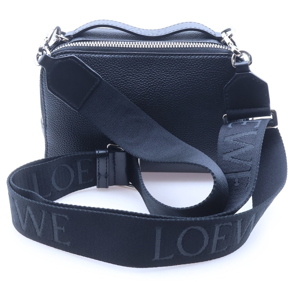 LOEWE(ロエベ) クロスボディ カメラバッグ ミニ ショルダーバッグ ミニバッグ ブラック レザー シルバー金具 レディース