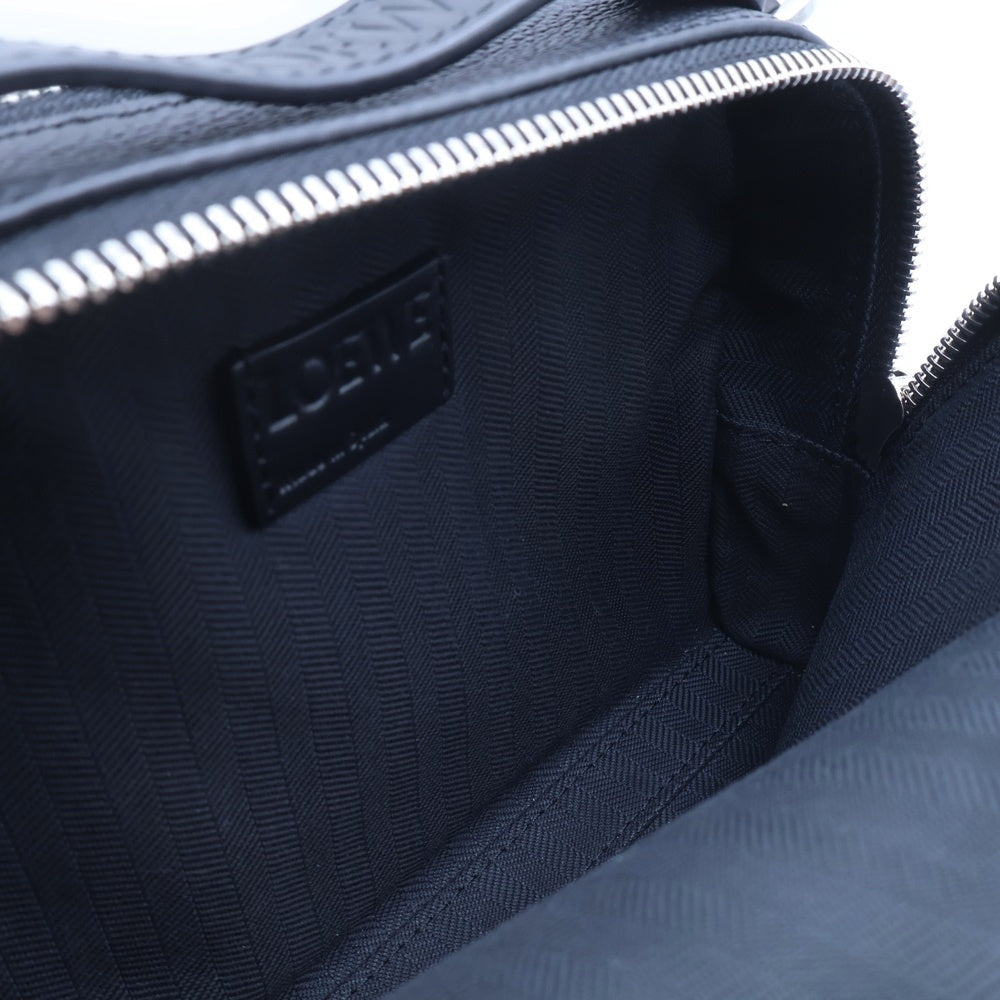 LOEWE(ロエベ) クロスボディ カメラバッグ ミニ ショルダーバッグ ミニバッグ ブラック レザー シルバー金具 レディース