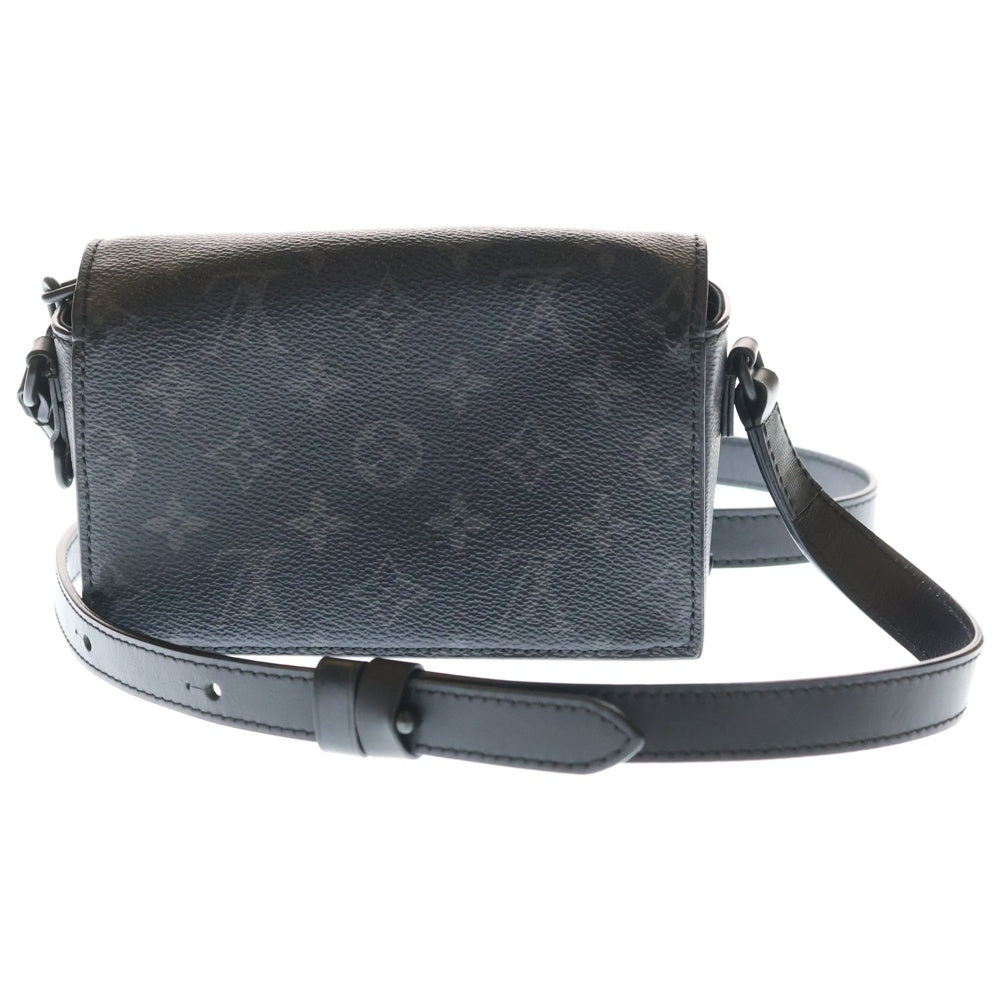 LOUIS VUITTON(ルイヴィトン) エクリプス スティーマー ウェアラブルウォレット ショルダーバッグ ミニバッグ ブラック レザー×PVC M81783 ブラック金具 レディース