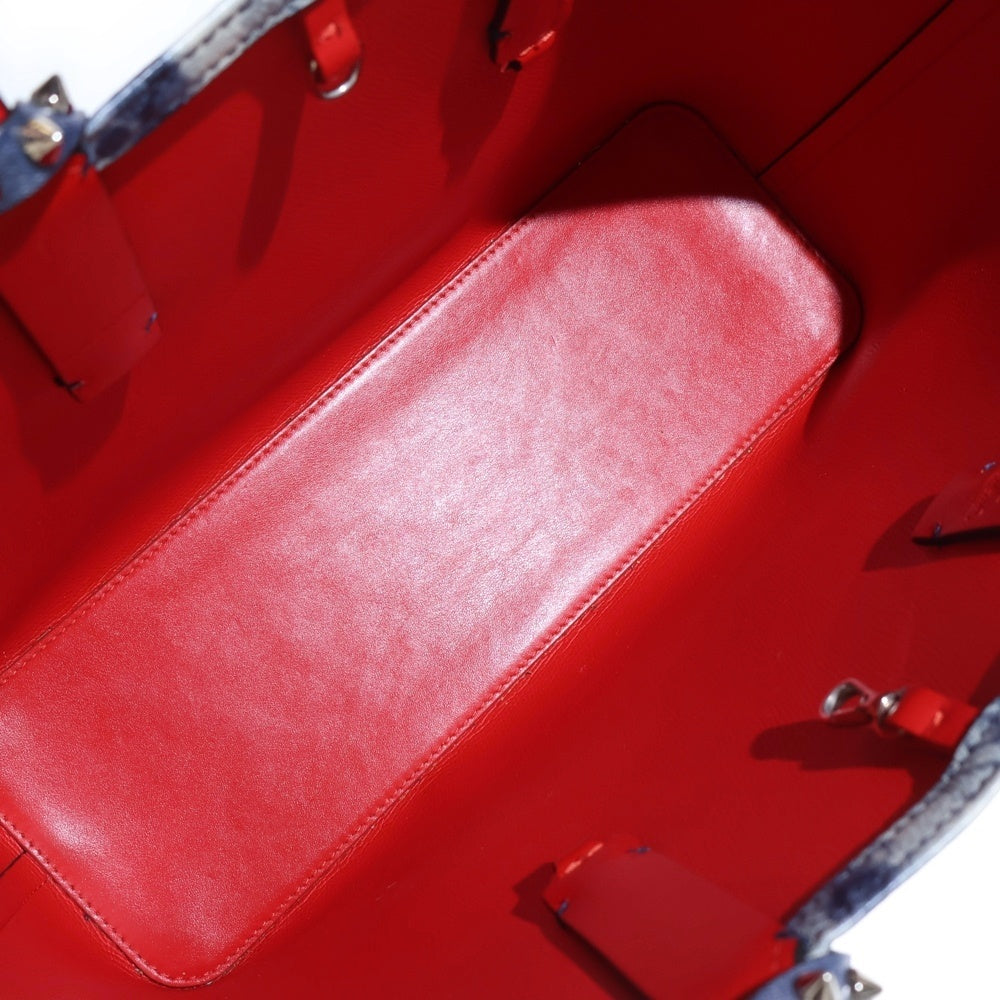 CHRISTIAN LOUBOUTIN(クリスチャンルブタン) トートバッグ ネイビー PVC ポーチ レディース