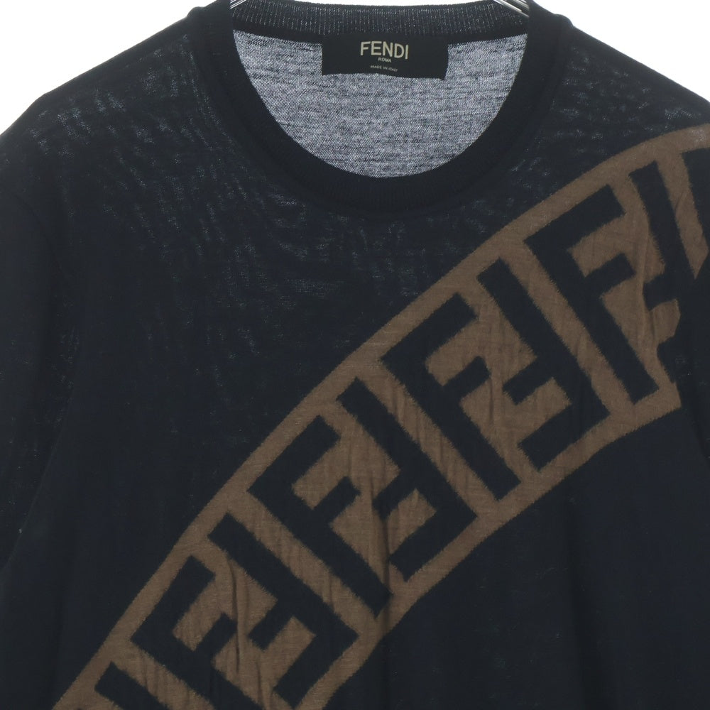 FENDI(フェンディ) ズッカ ニットセーター ブラック 48 FZZ426 レディース