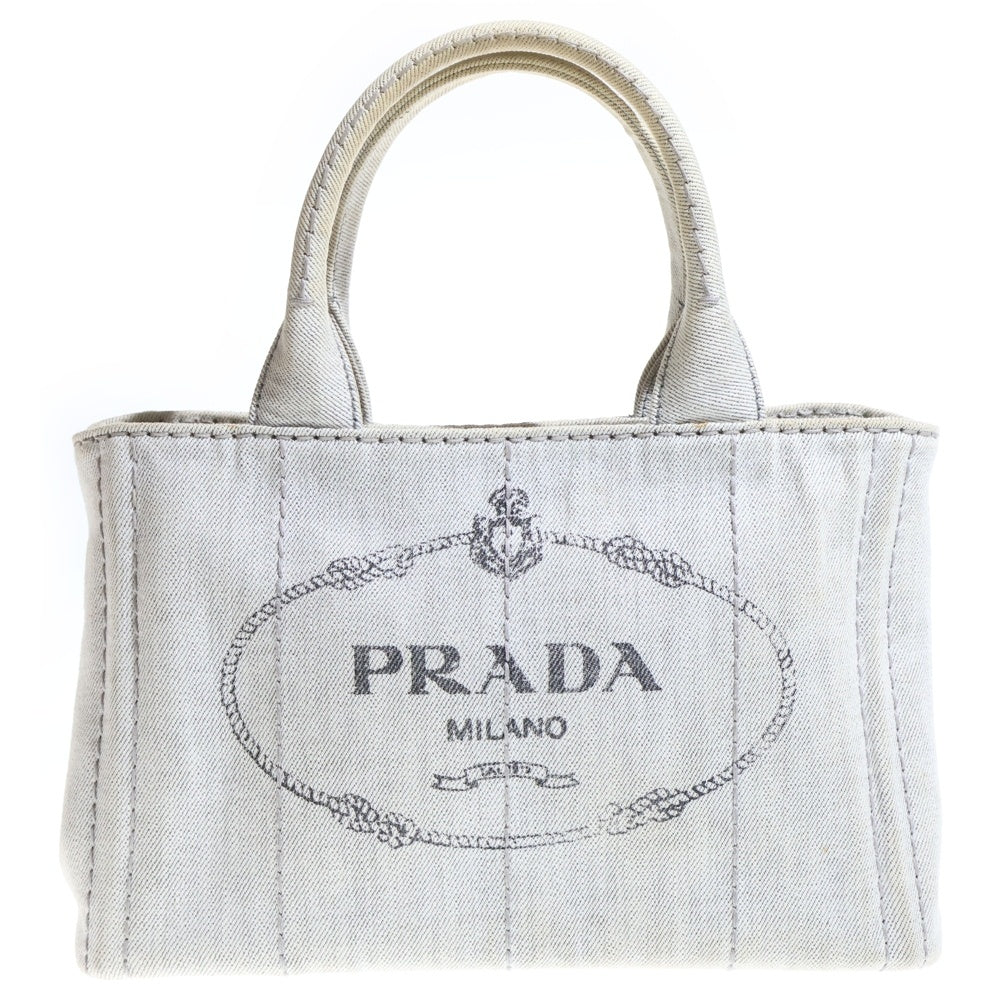 PRADA(プラダ) カナパ 2WAY ハンドバッグ ショルダーバッグ グレー キャンバス B2439G レディース