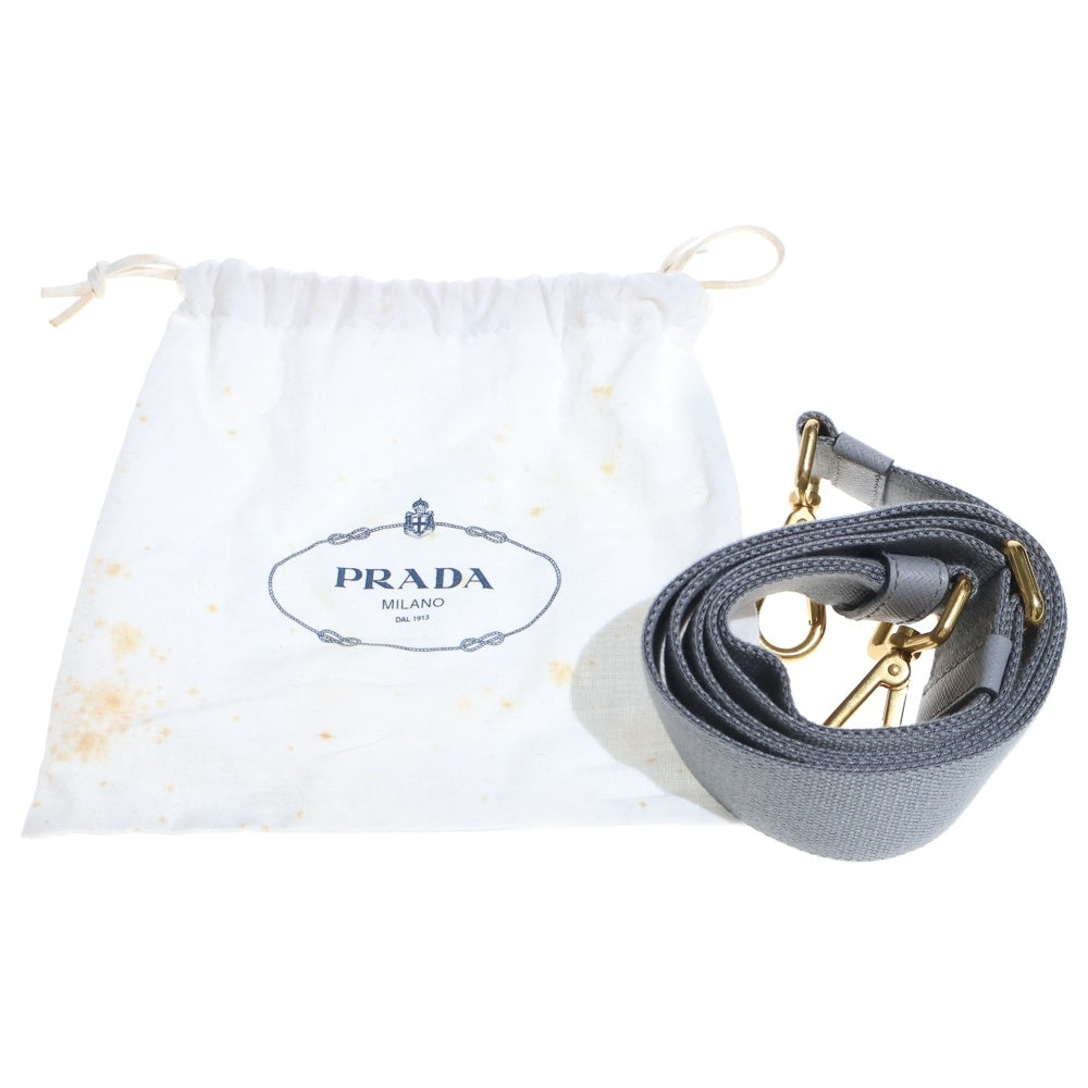 PRADA(プラダ) カナパ 2WAY ハンドバッグ ショルダーバッグ グレー キャンバス B2439G レディース