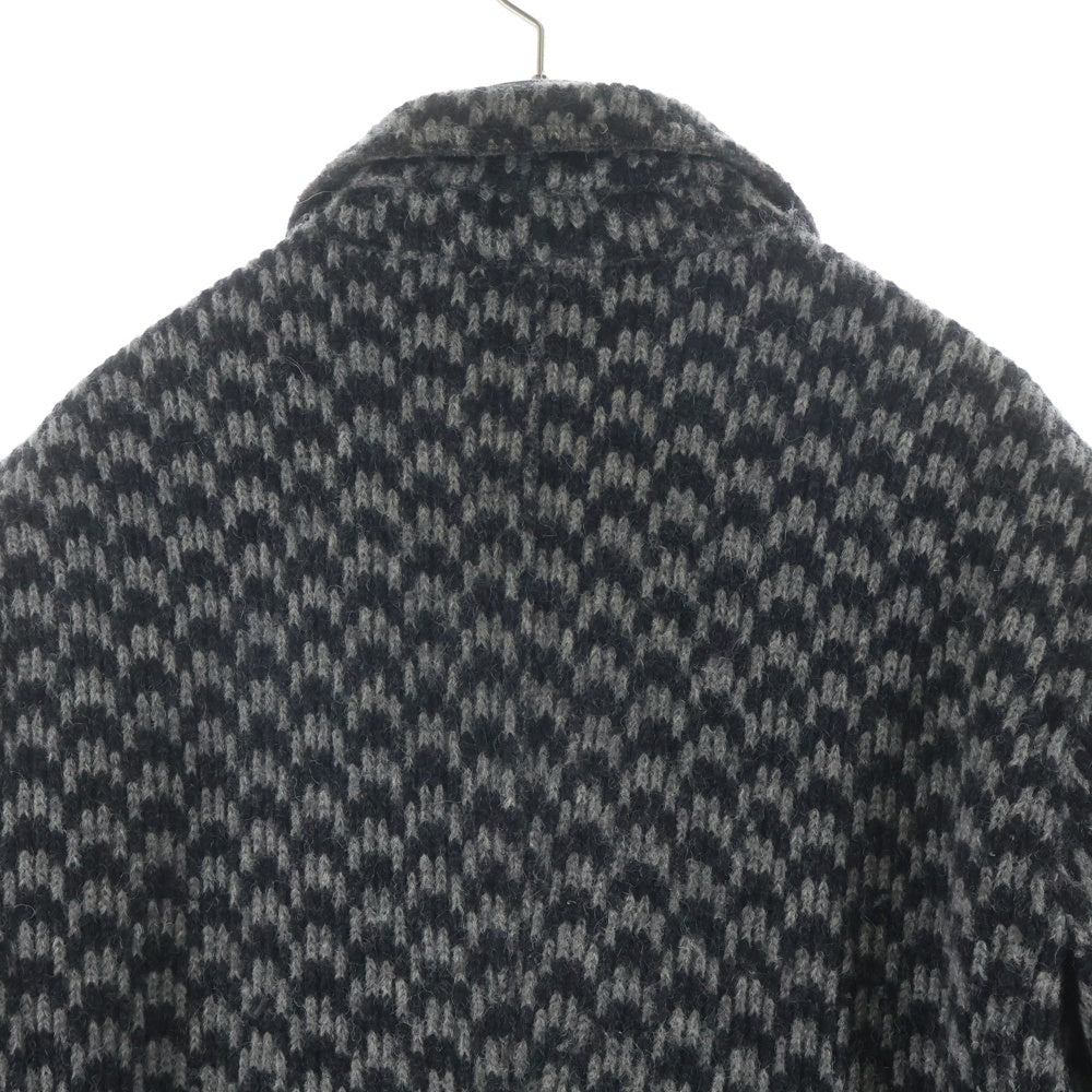 DOLCE & GABBANA(ドルチェアンドガッバーナ) ウールニット ダブルブレスト Pコート ジャケット グレー