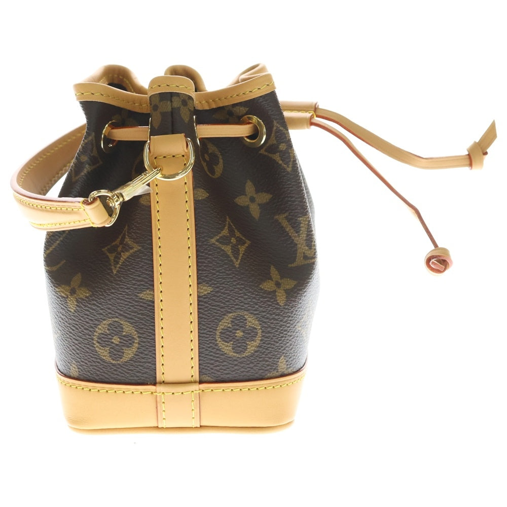 LOUIS VUITTON(ルイヴィトン) モノグラム ナノノエ PVC レザー 2WAY ハンド ショルダーバッグ ゴールド金具 ブラウン M81266 レディース