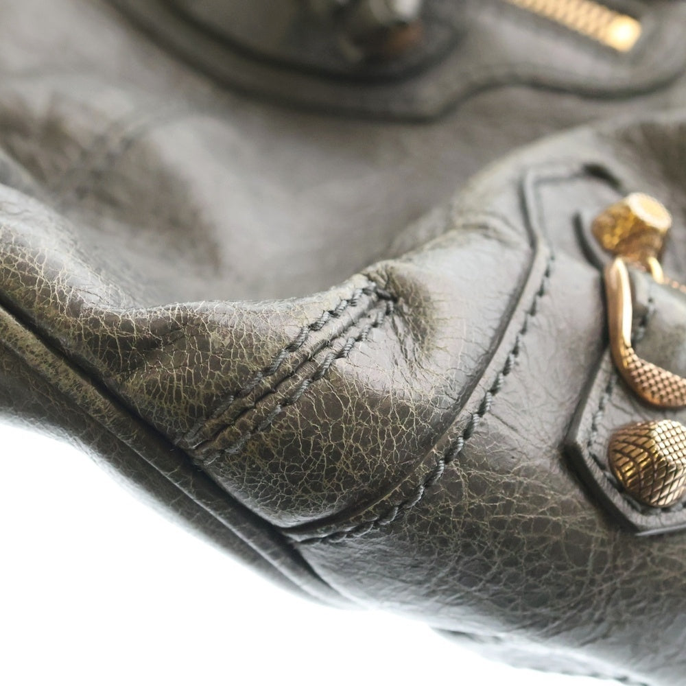 BALENCIAGA(バレンシアガ) ジャイアント ミニポンポン レザー 2WAY ハンド ショルダーバッグ グレー 285439 レディース