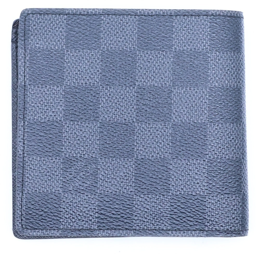 LOUIS VUITTON(ルイヴィトン) ダミエグラフィット ポルトフォイユマルコ PVC コンパクトウォレット 二つ折り財布 ブラック N62664