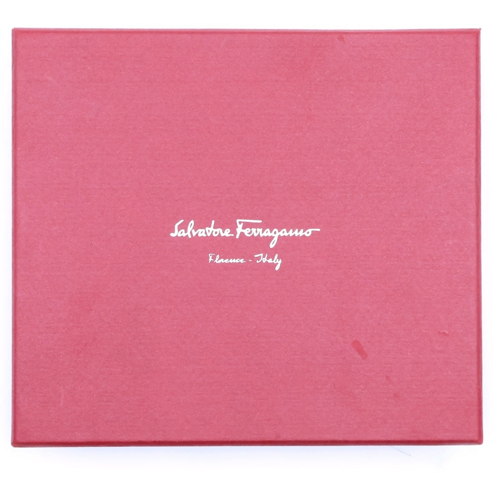 Salvatore Ferragamo(サルヴァトーレ フェラガモ) ヴァラリボン レザー コンパクトウォレット 二つ折り財布 ゴールド金具 ピンク レディース