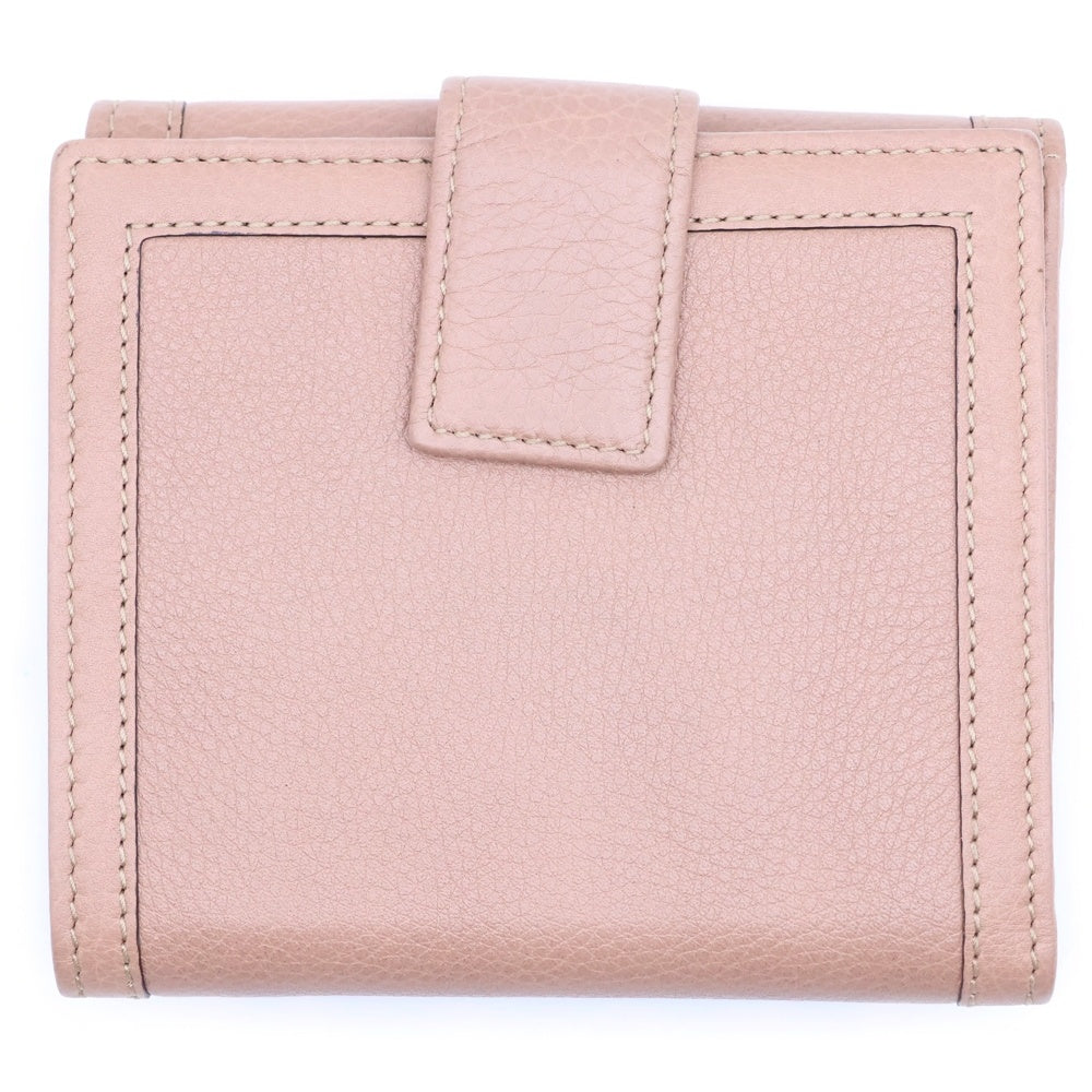 GUCCI(グッチ) バンブー レザー コンパクトウォレット 二つ折り財布 ベージュ 269984 レディース