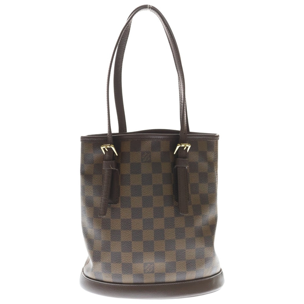 LOUIS VUITTON(ルイヴィトン) ダミエ マレ PVC レザー バケット バケツ ハンドバッグ ゴールド金具 ブラウン M42240 レディース