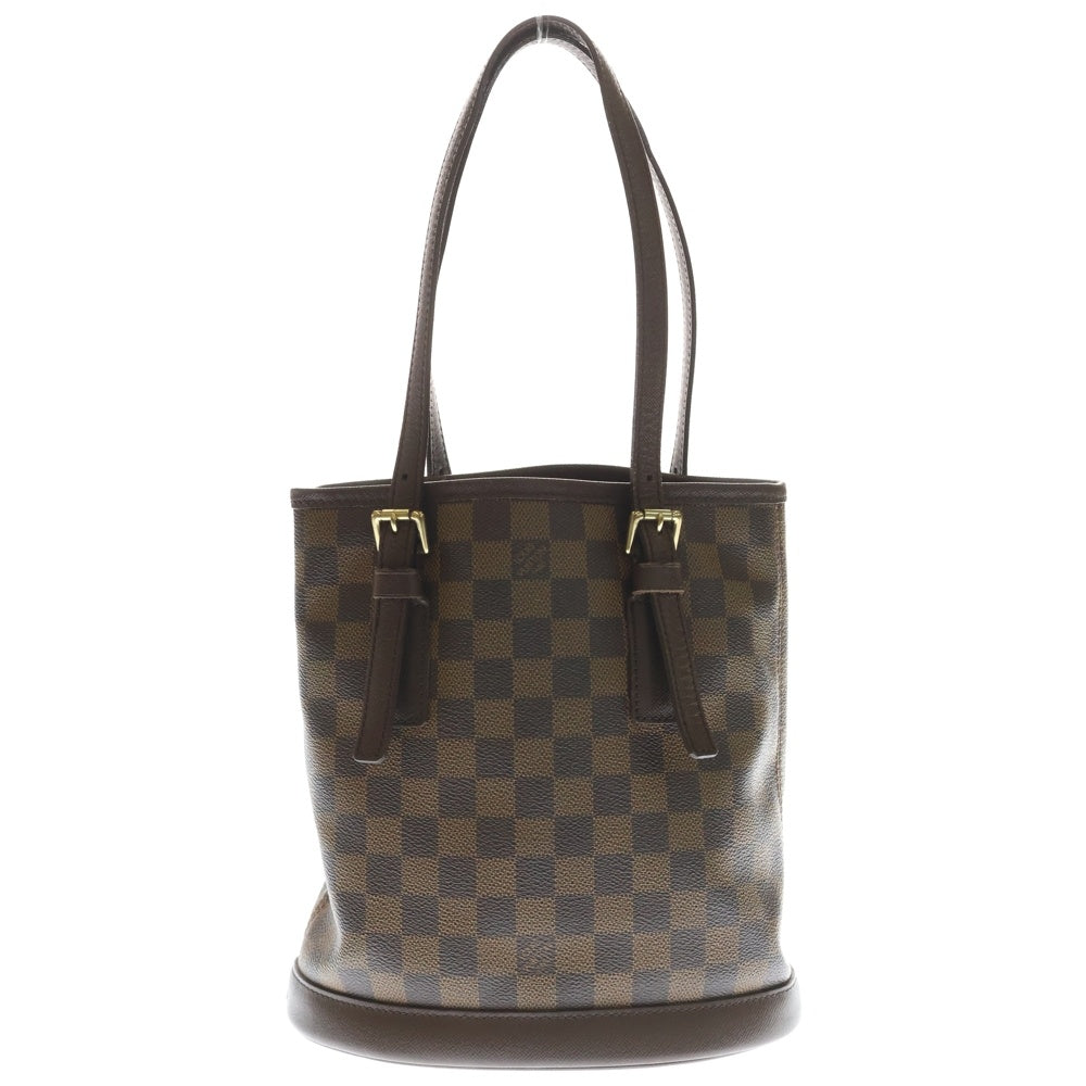 LOUIS VUITTON(ルイヴィトン) ダミエ マレ PVC レザー バケット バケツ ハンドバッグ ゴールド金具 ブラウン M42240 レディース