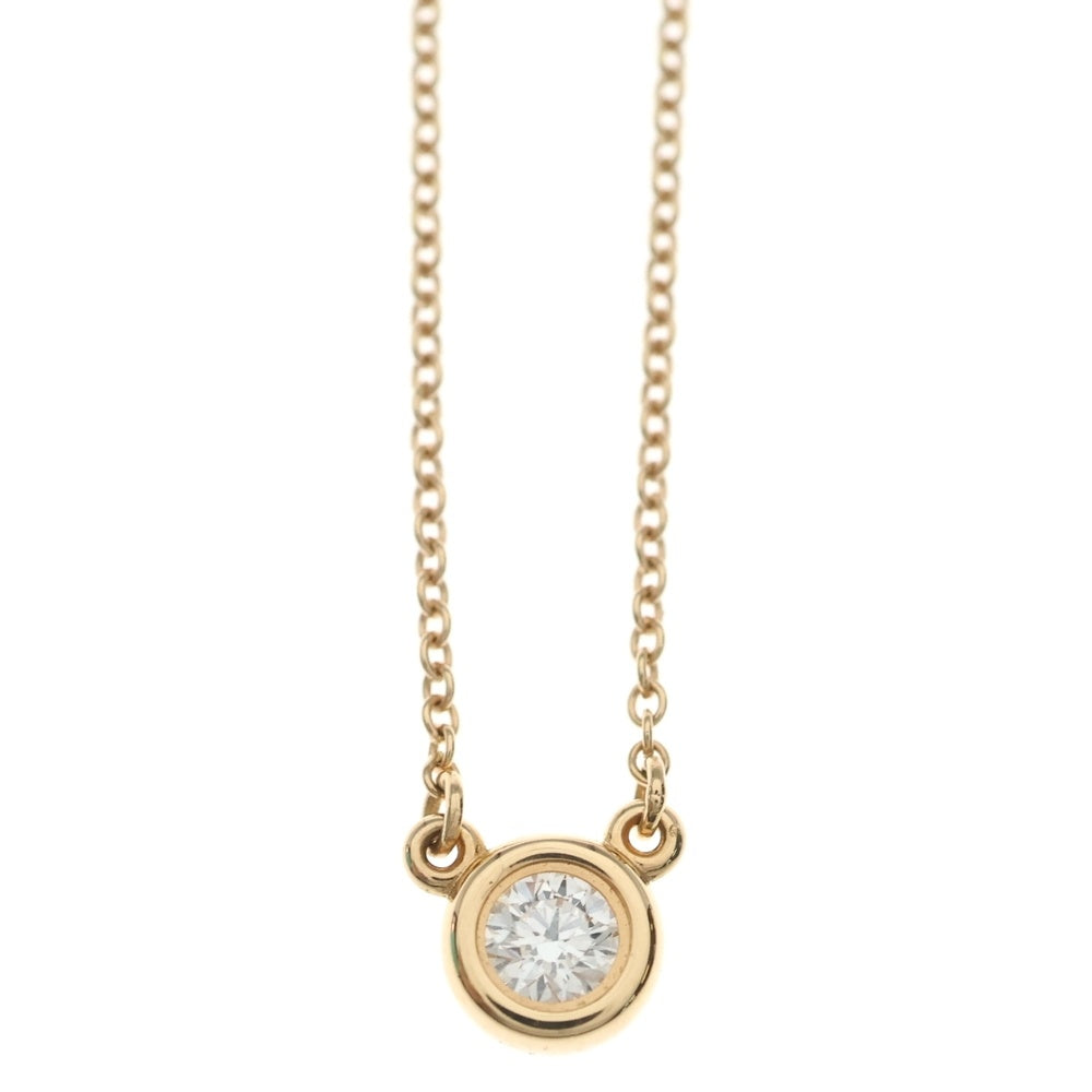 TIFFANY & Co.(ティファニー) バイザヤード 1Pダイヤ ネックレス K18PG ピンクゴールド レディース