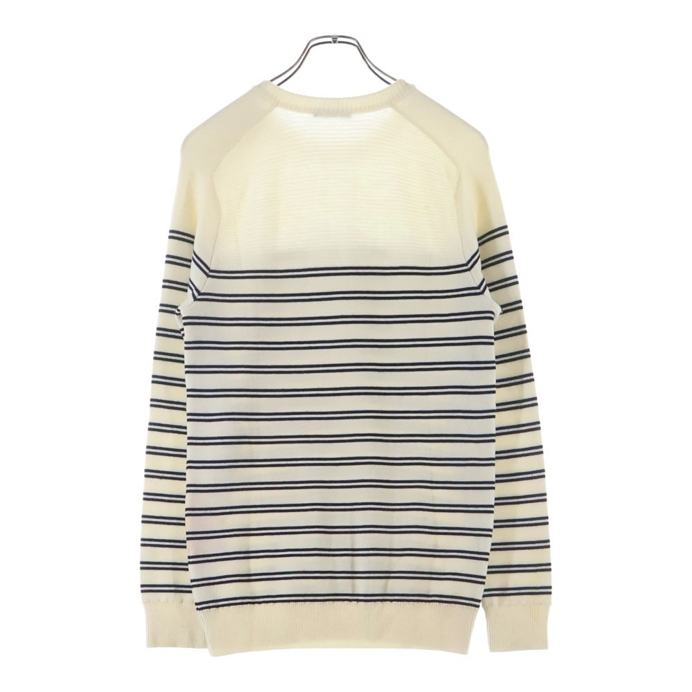 BALMAIN(バルマン) ■ショルダーボタン ボーダーニット アイボリー ウール #XS W8H6222M246