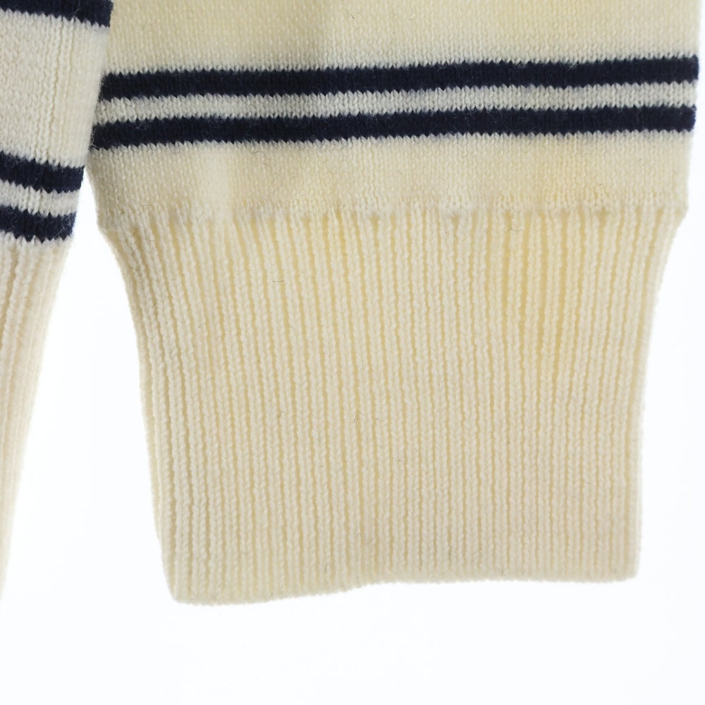 BALMAIN(バルマン) ■ショルダーボタン ボーダーニット アイボリー ウール #XS W8H6222M246
