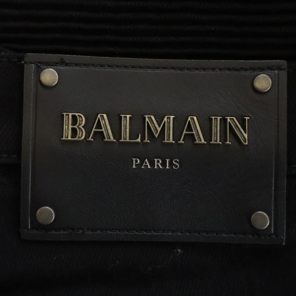 BALMAIN(バルマン) ■18SS バイカーデニム ブラック コットン #29 S8H9131T134