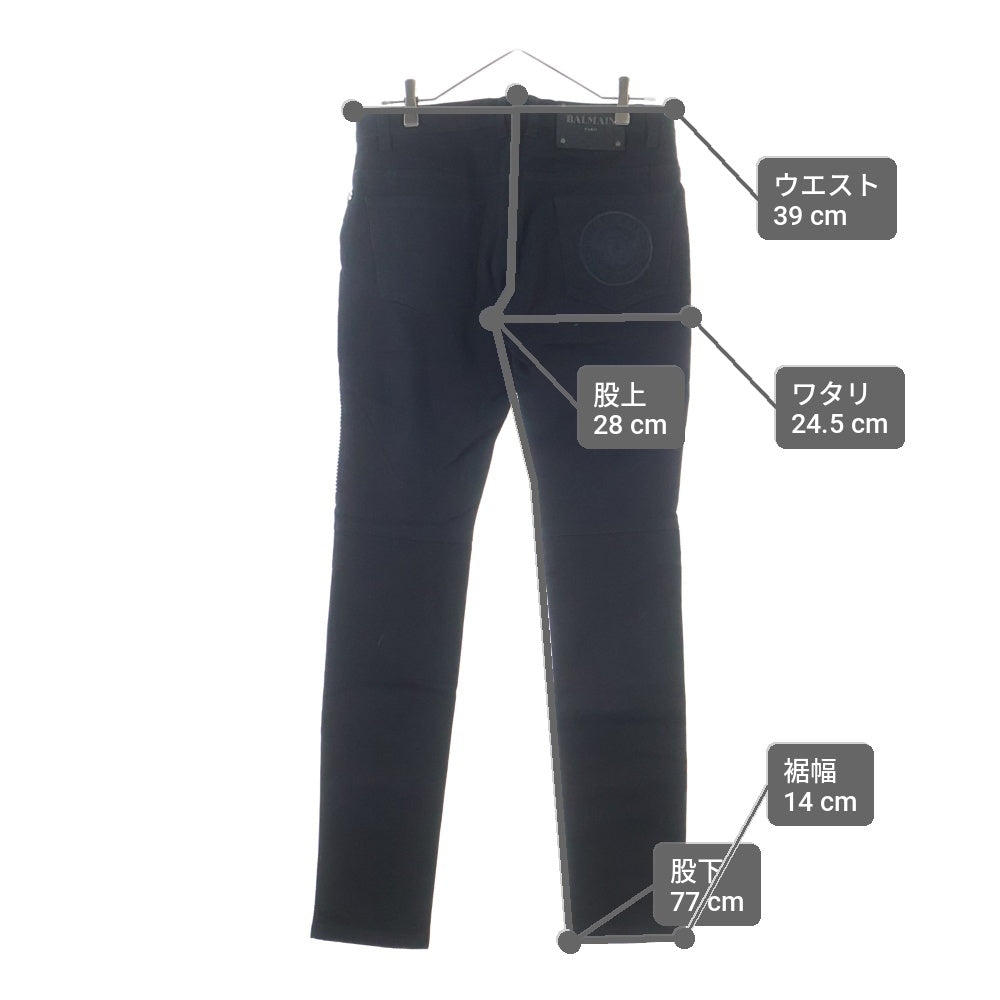 BALMAIN(バルマン) ■18SS バイカーデニム ブラック コットン #29 S8H9131T134