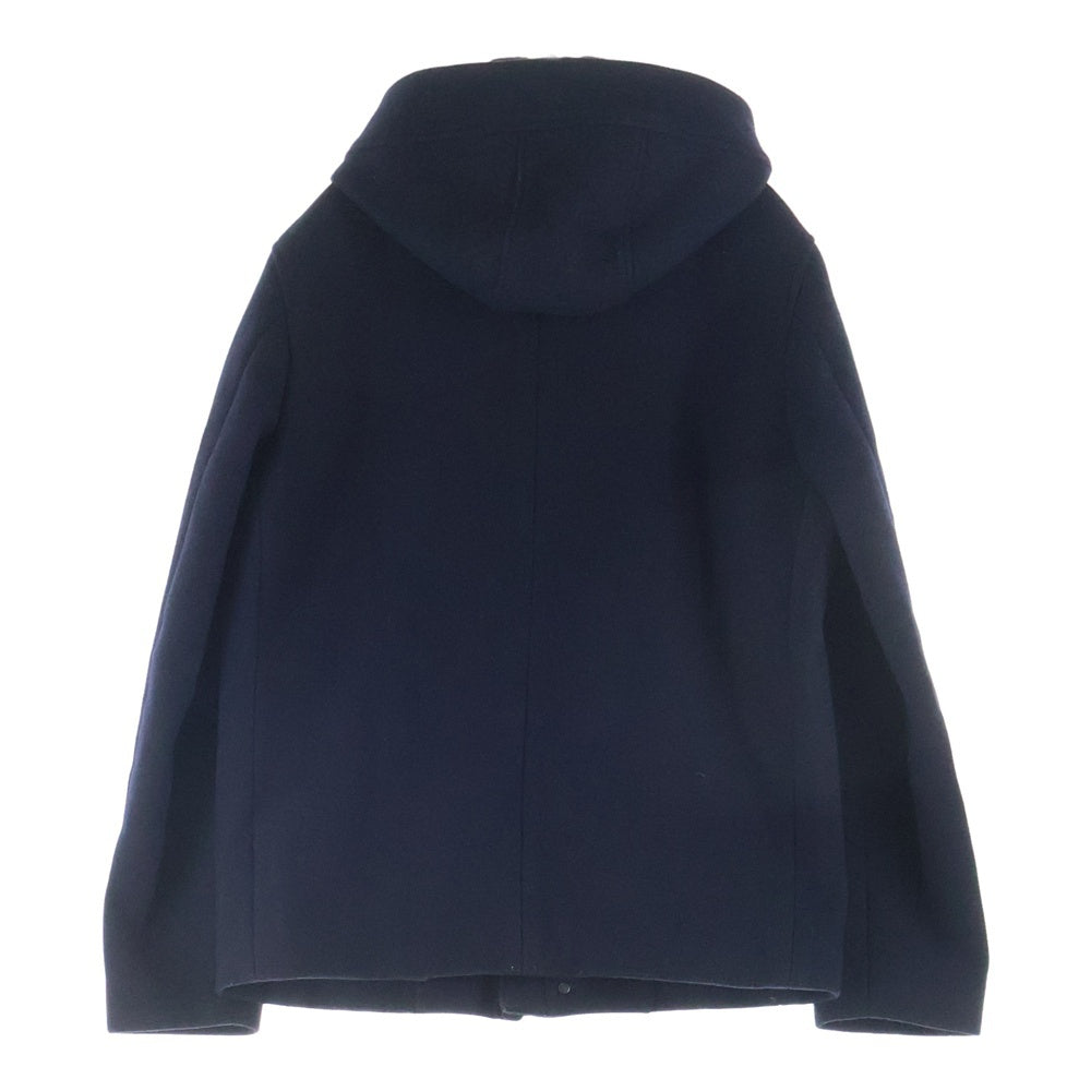 Calvin Klein(カルバンクライン) ■フード付きダッフルコート 黒 ウール #38