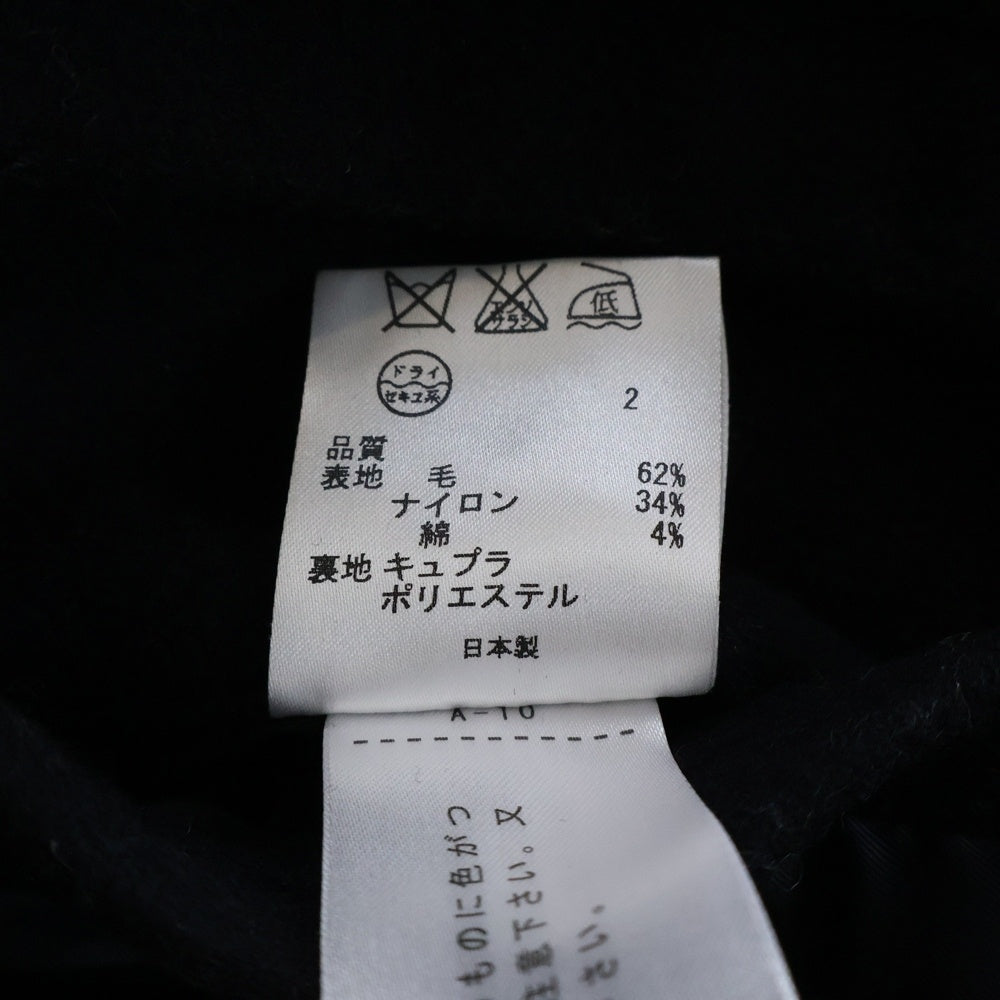 Calvin Klein(カルバンクライン) ■フード付きダッフルコート 黒 ウール #38