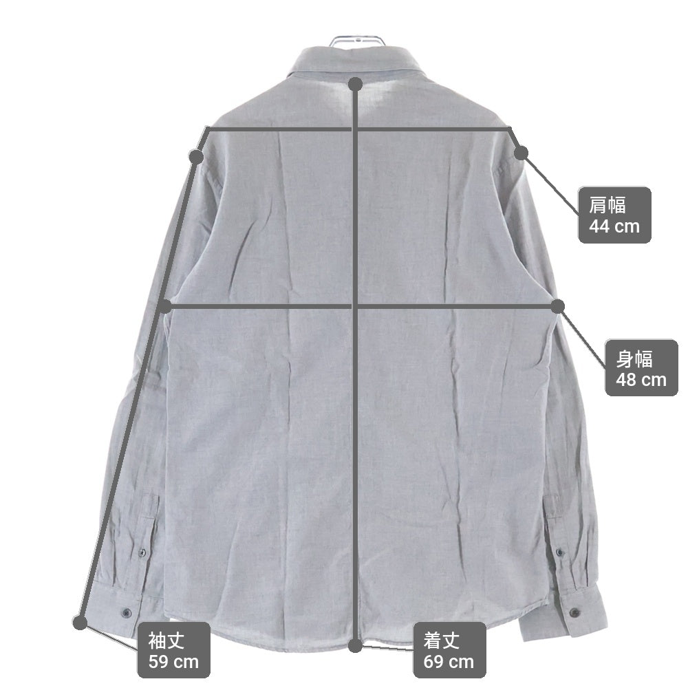 Calvin Klein(カルバンクライン) ■長袖シャツ グレー コットン ボタンダウン #L