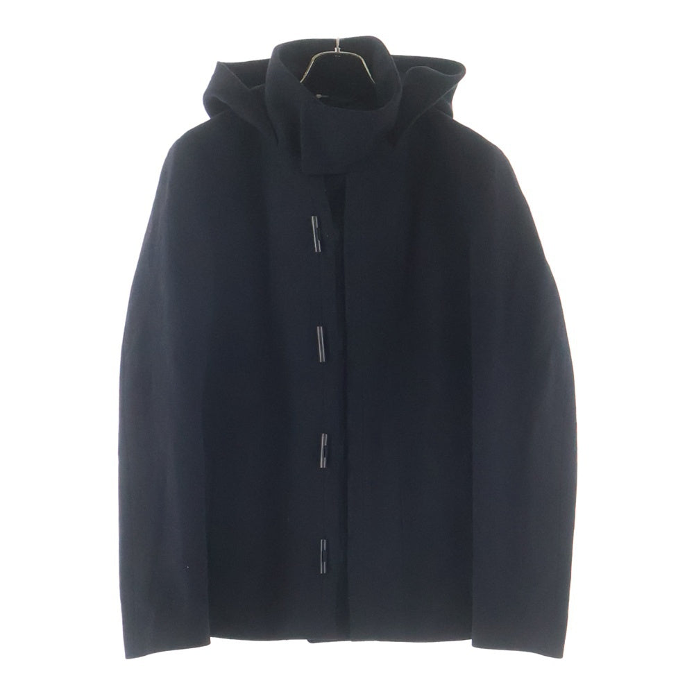 Calvin Klein(カルバンクライン) ■フード付きダッフルコート 黒 ウール #40