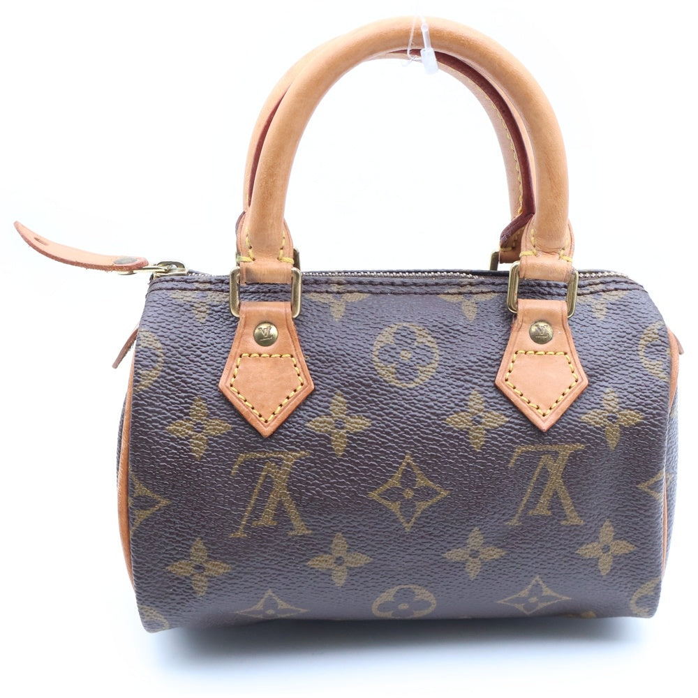 LOUIS VUITTON(ルイヴィトン) モノグラム ミニスピーディ 2WAYバッグ ショルダーバッグ ミニボストンバッグ ハンドバッグ ブラウン レザー×PVC M41534 ゴールド金具