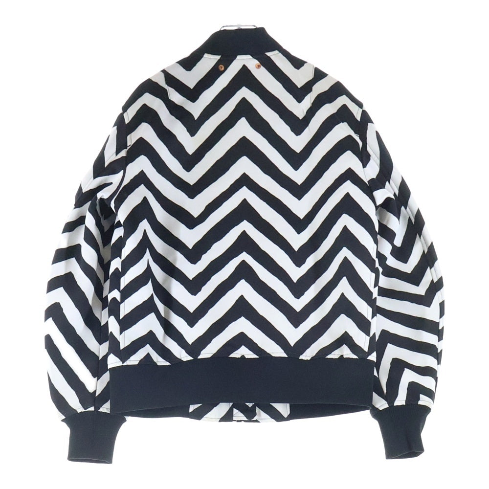 DIESEL(ディーゼル) ■G-Soledad Bomber Jacket ゼブラ柄 ボンバー フライトジャケット ホワイト×ブラックリバーシブル レディース
