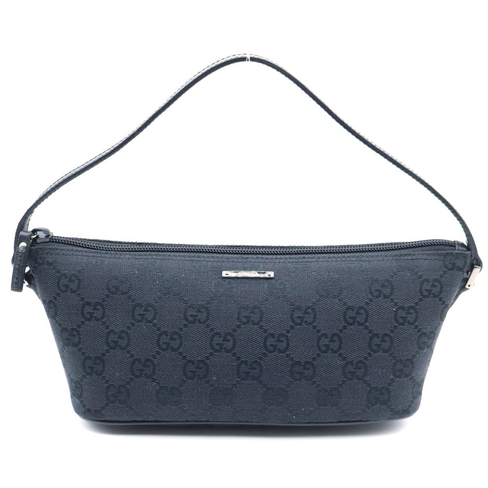 GUCCI(グッチ) GGキャンバス レザー切替ハンドバッグ ブラック 07198 レディース