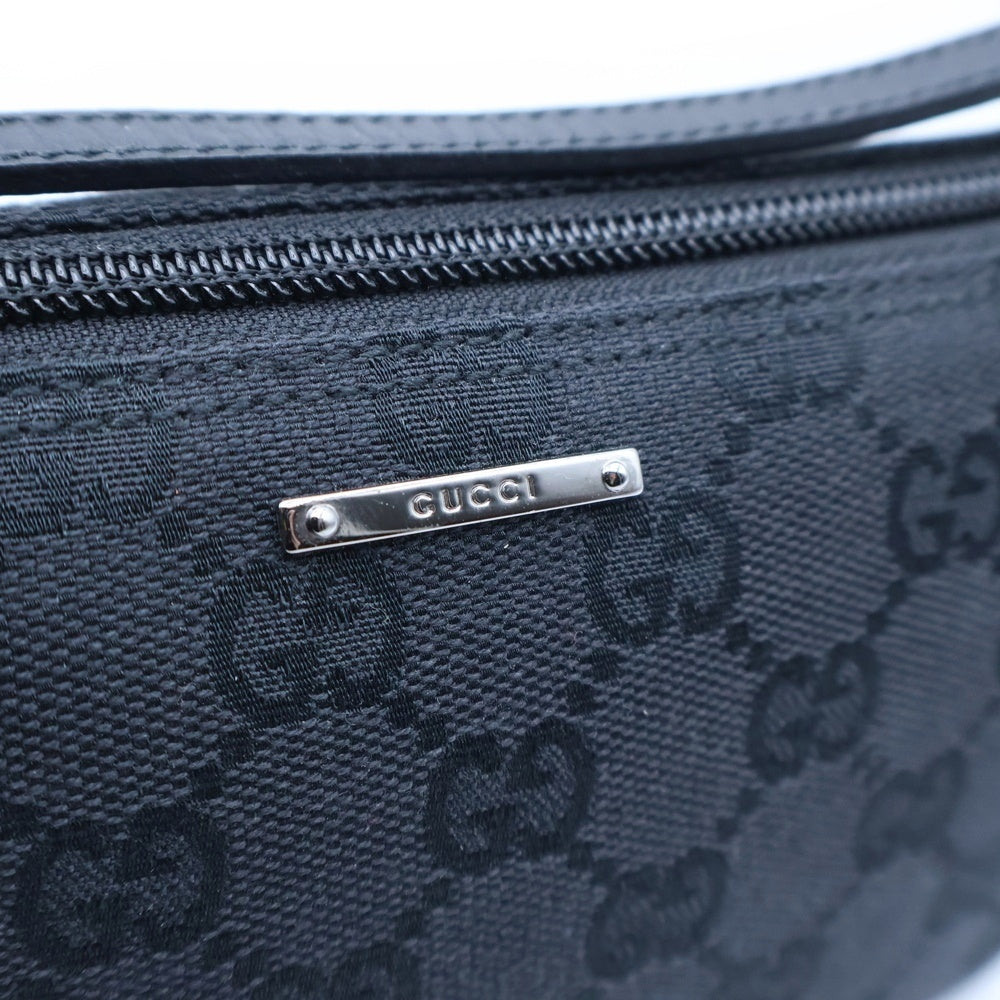 GUCCI(グッチ) GGキャンバス レザー切替ハンドバッグ ブラック 07198 レディース