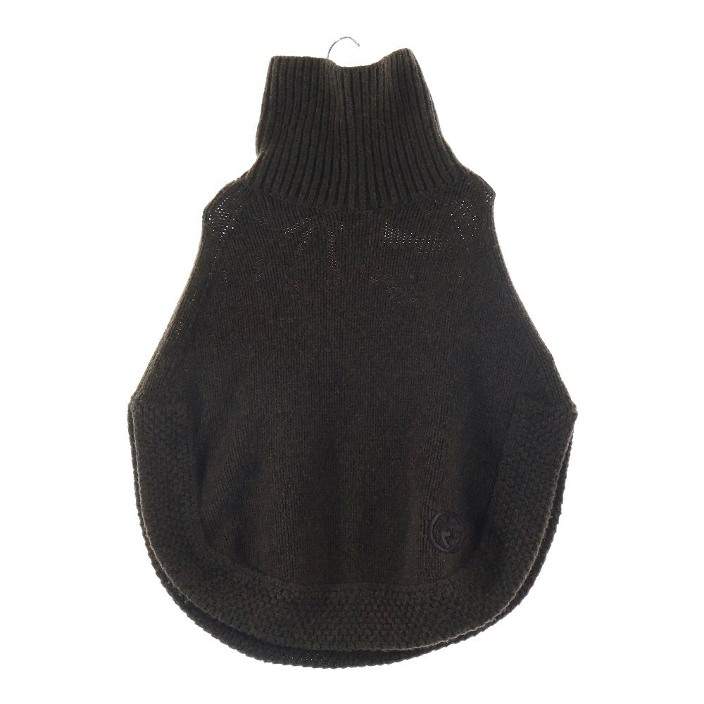 t*i様 グッチ インターロッキングG ポンチョ 19AW ウール×シルク 38 GUCCI(グッチ) □インターロッキングG ニット ポンチョ ブラウン