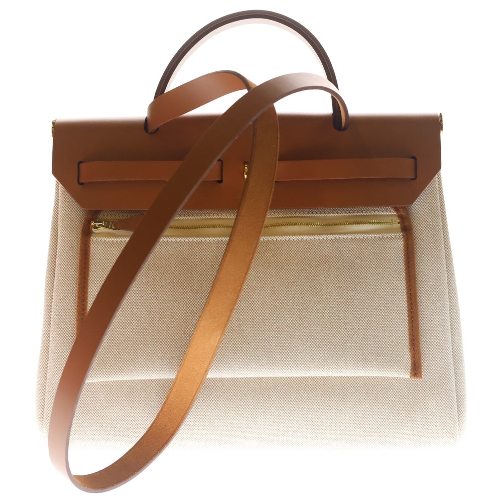 HERMES(エルメス) エールバッグジップPM シェーヌダンクル トワルアッシュ ブラウン 2wayバッグ ゴールド金具 W刻印 レディース