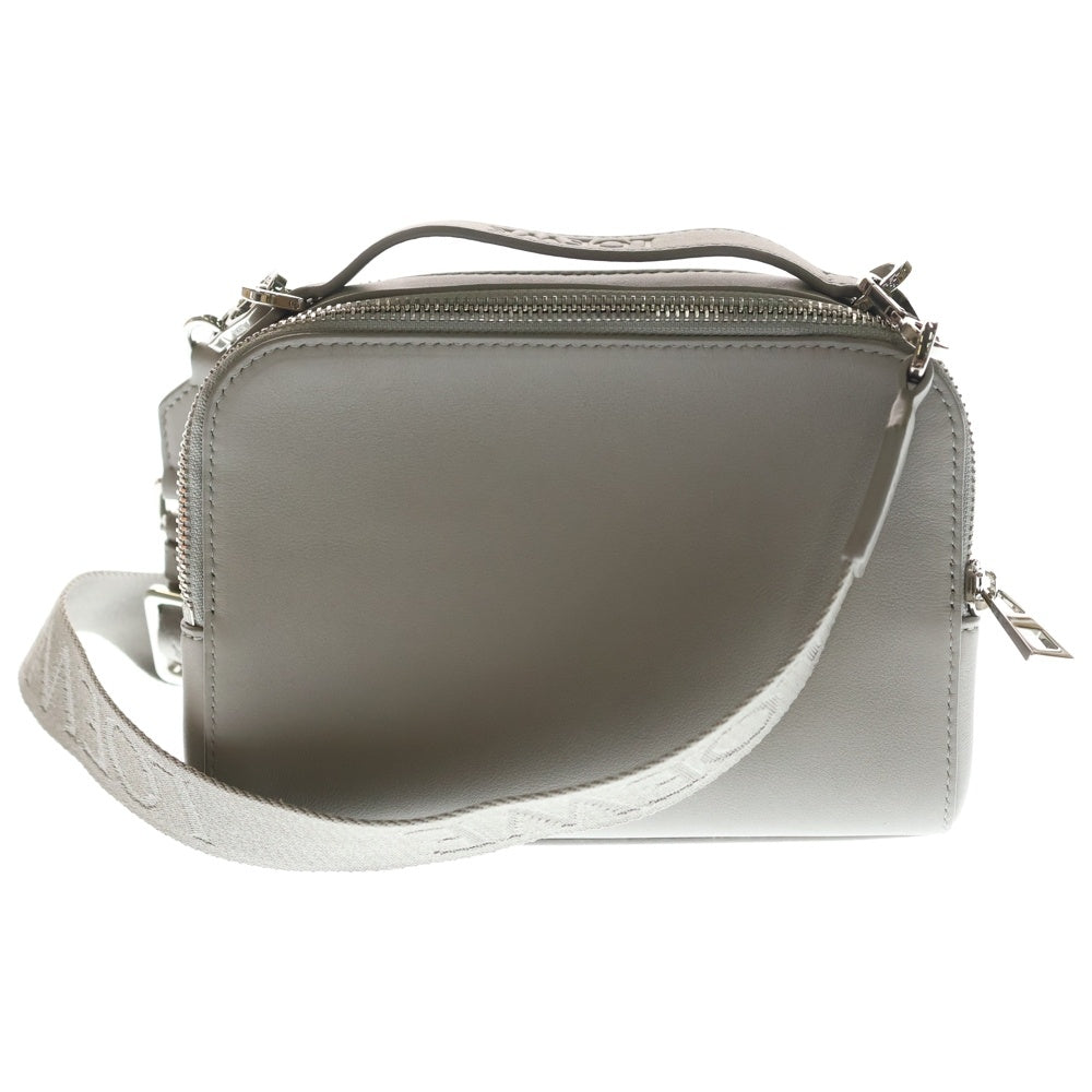 LOEWE(ロエベ) ロエベ アナグラムロゴ レザー 2WAY ハンド ショルダー カメラバッグ シルバー金具 グレー