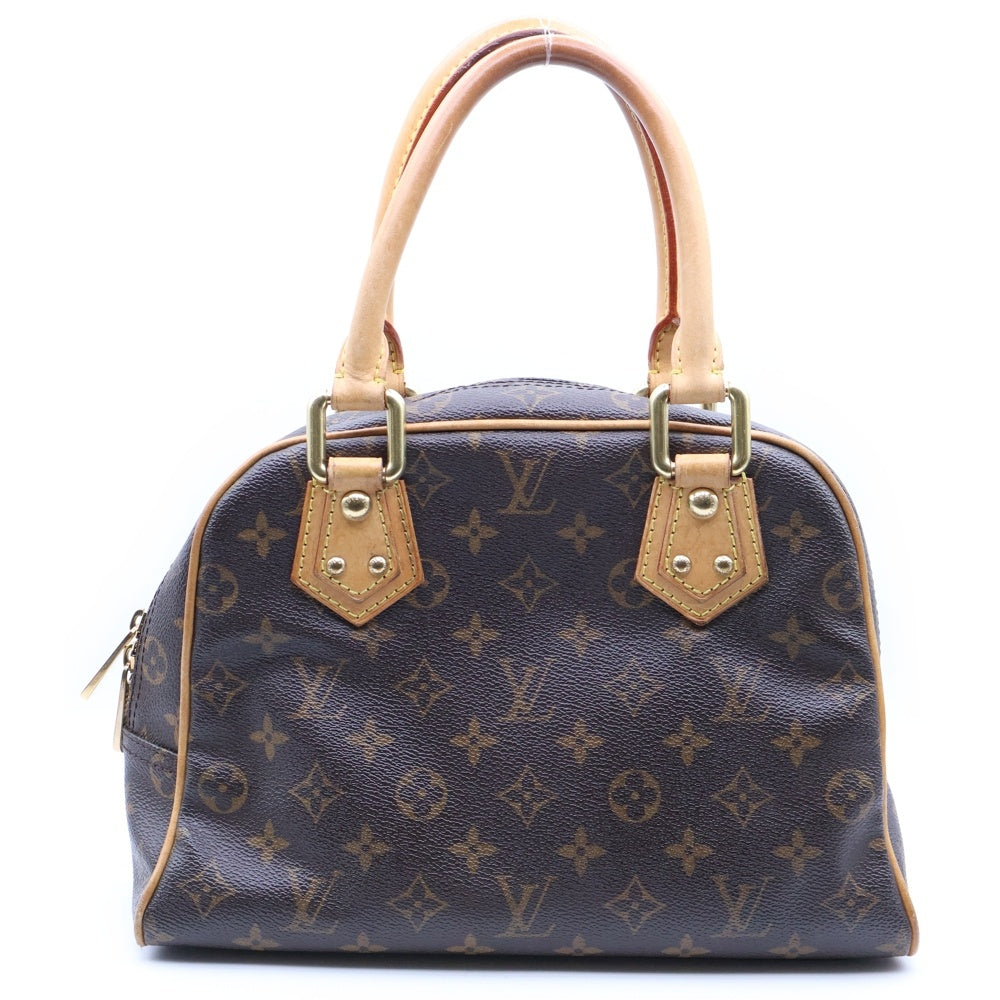 LOUIS VUITTON(ルイヴィトン) モノグラム マンハッタンPM PVC レザー ハンドバッグ ゴールド金具 ブラウン M40026 レディース