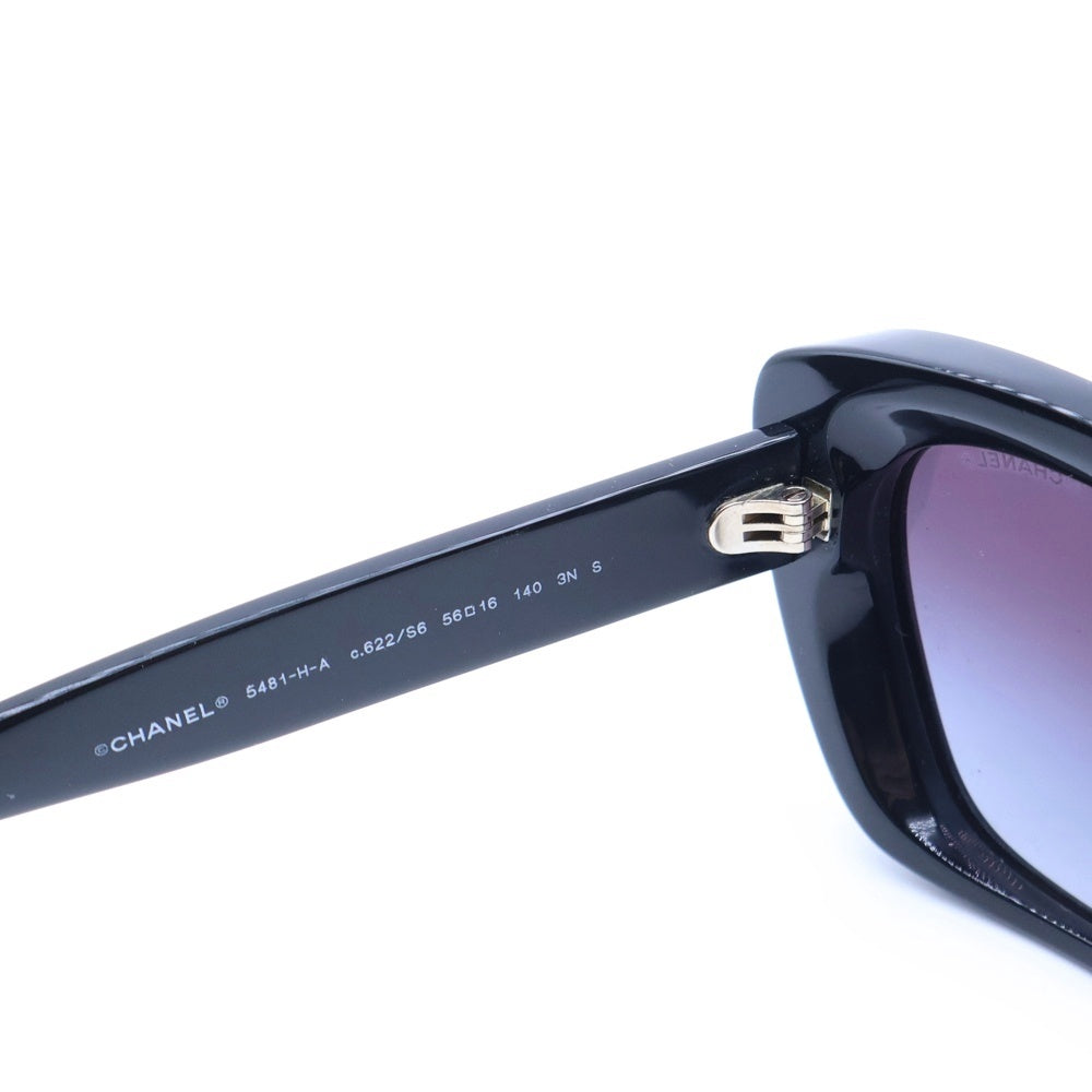 CHANEL(シャネル) ココマーク フェイクパールライン キャッツアイフレーム サングラス メガネ 眼鏡 アイウェア ブラック 5481-H-A レディース