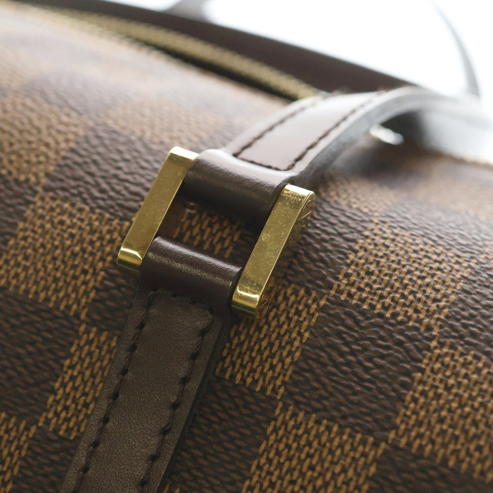 LOUIS VUITTON(ルイヴィトン) ダミエ パピヨンPM PVC レザー ハンドバッグ ゴールド金具 ブラウン N51304 レディース