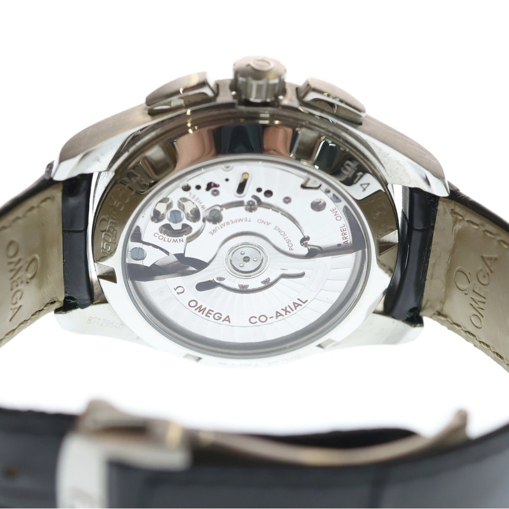 OMEGA(オメガ) シーマスター アクアテラ コーアクシャル GMT 黒文字盤 レザーベルト シルバー/ブラック 231.13.43.52.06.001
