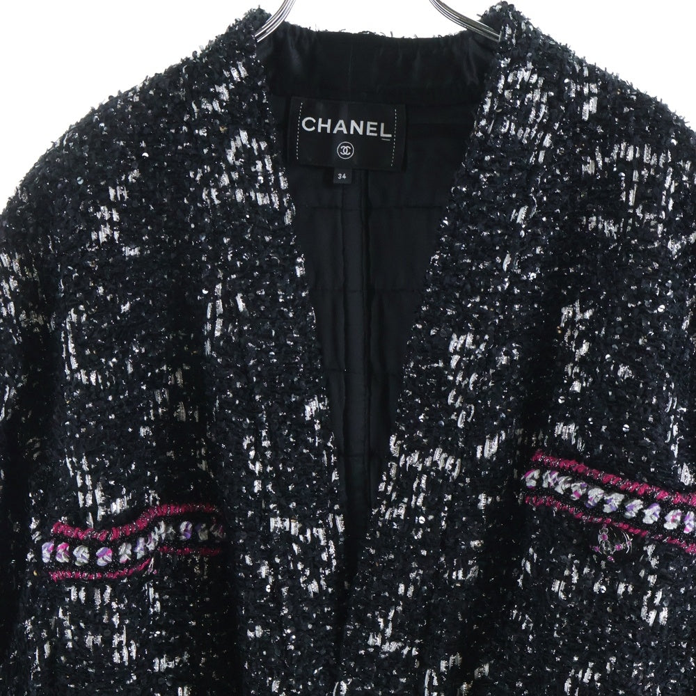 CHANEL(シャネル) 24SS ココマークボタン ベルト付ツイード 