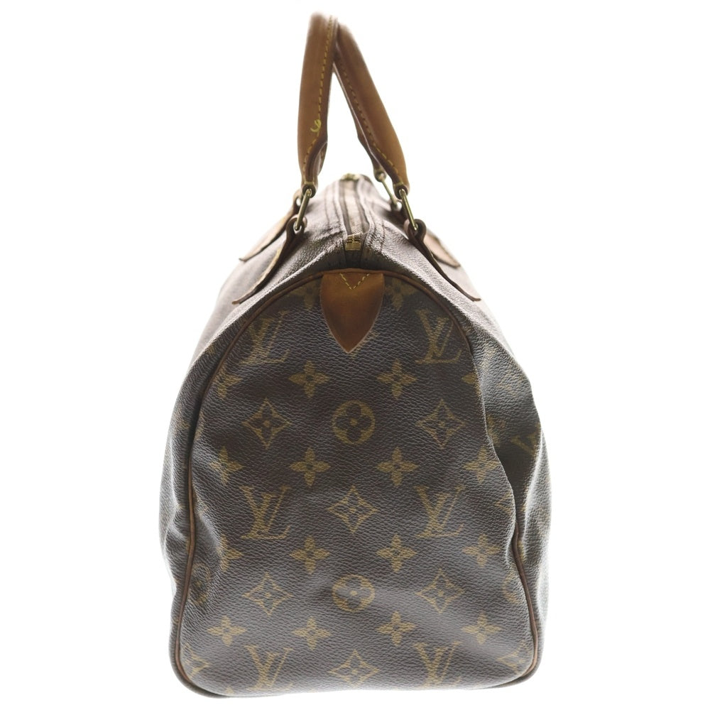 LOUIS VUITTON(ルイヴィトン) モノグラム スピーディ30 ボストンバッグ ハンドバッグ ブラウン レザー×PVC M41526 ゴールド金具 レディース