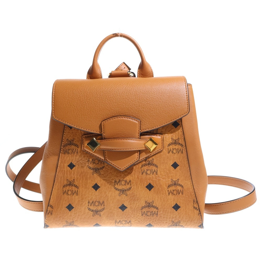 MCM(エム シー エム) ヴィセトス レザーミックス バックパック キャメル レザー レディース
